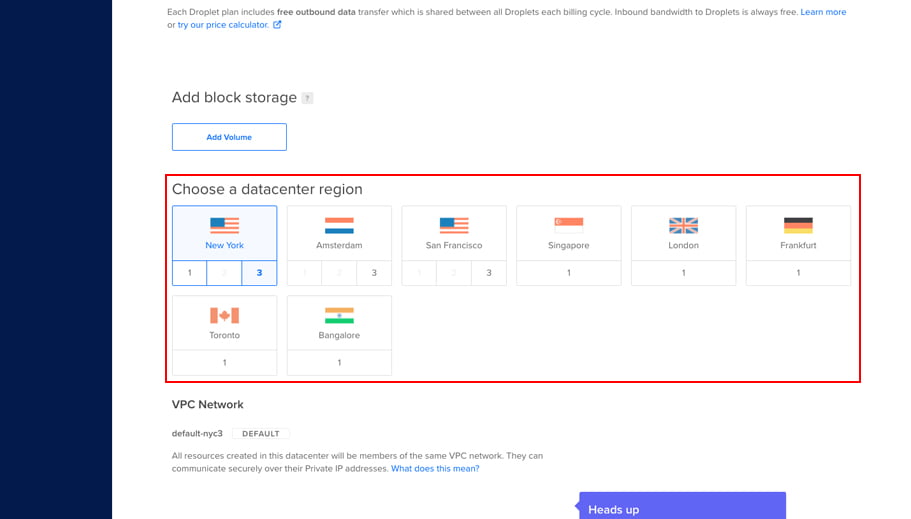 set web server region