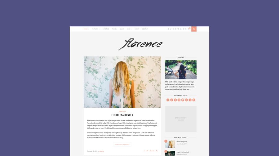 Choose a wordpress blogging theme