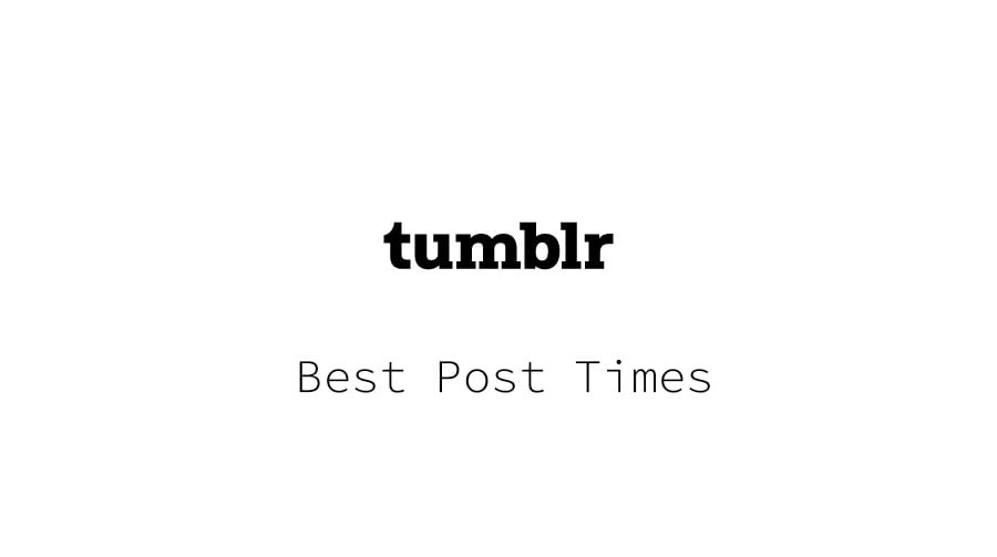 Tumblr posting times